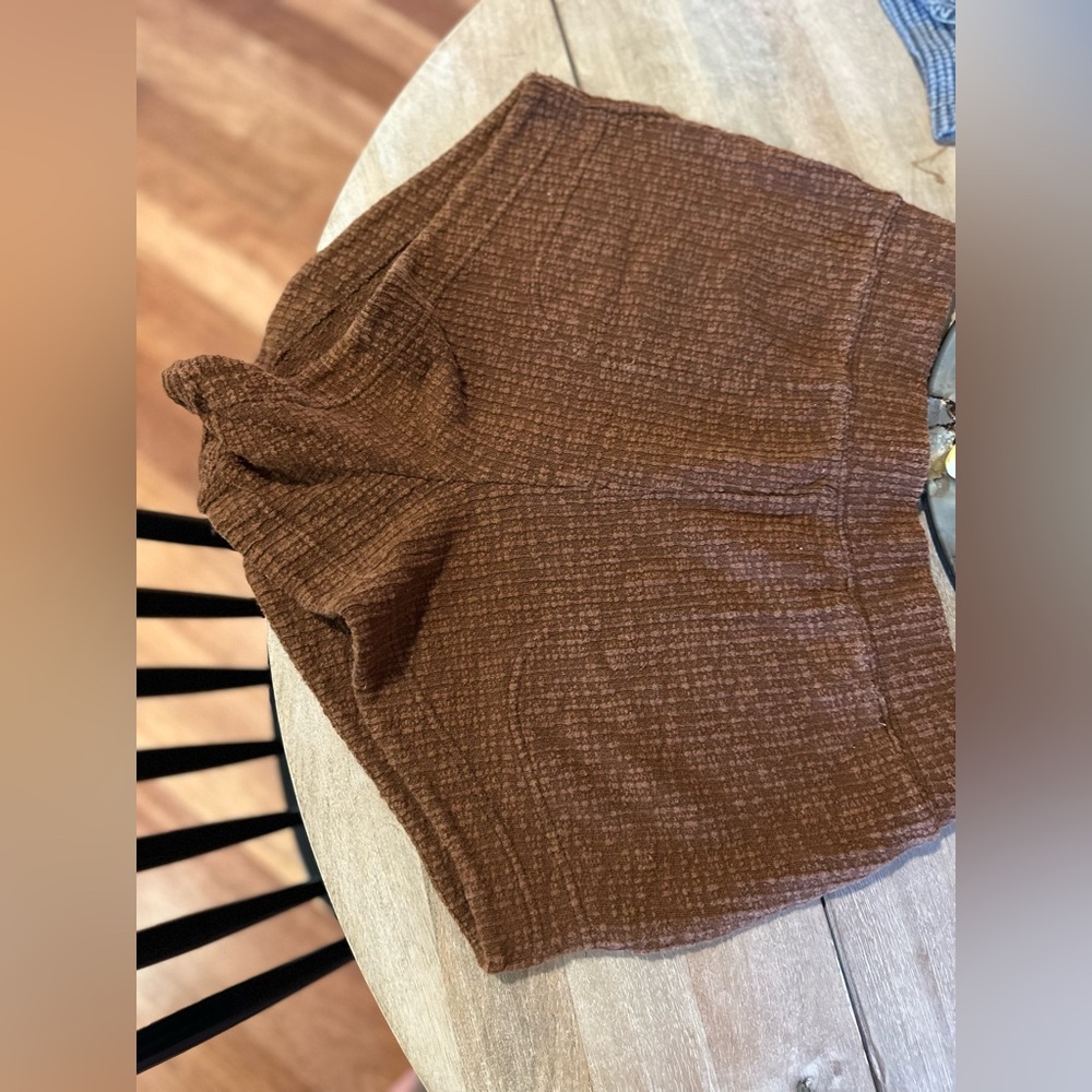 Free people brown cotton shorts size large